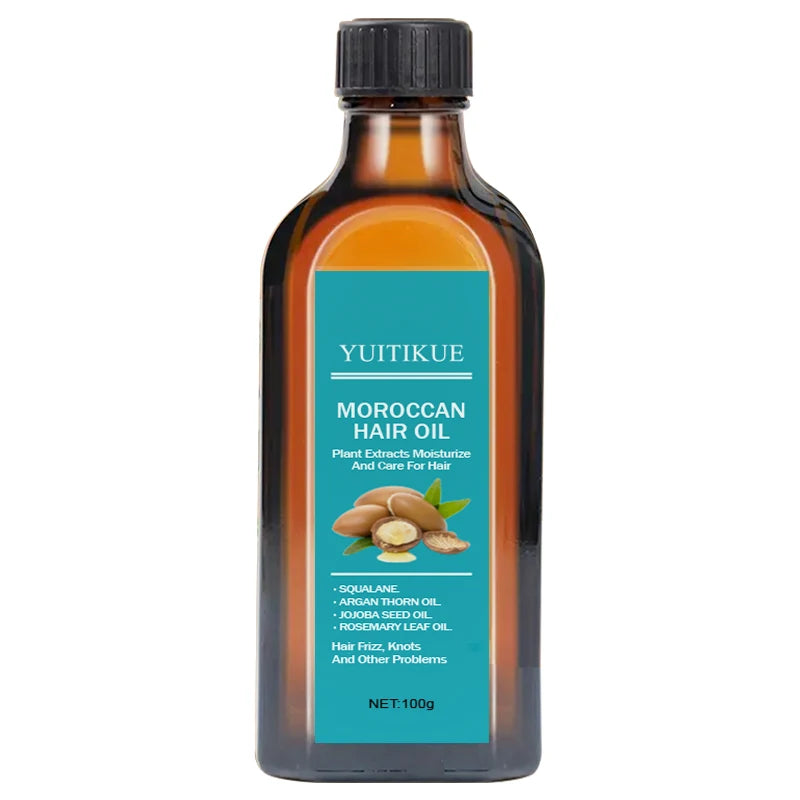YUITIKUE Moroccan Hair Oil, Rosemary & Argan Infused, Anti Hair Loss, Nourish Scalp & Strengthen Roots