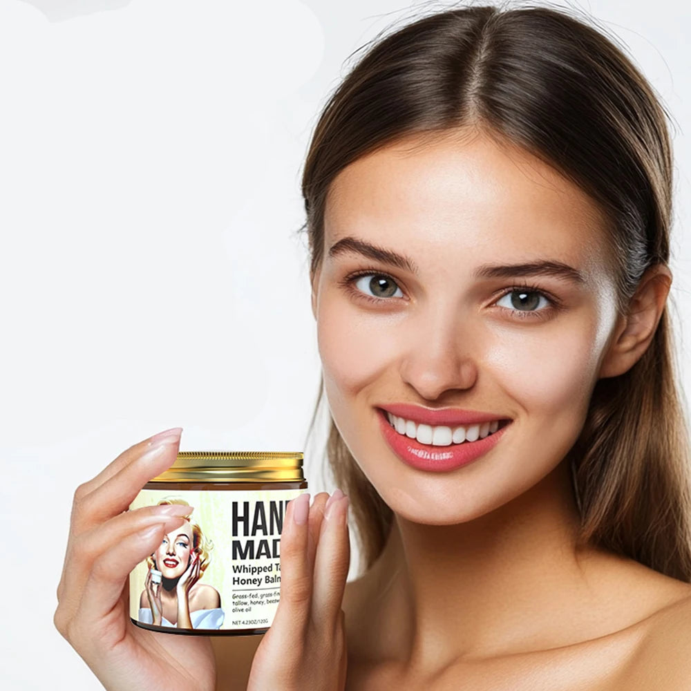 ENVISHA Handmade Skin Care Honey Whipped Tallow Face Cream Anti-aging Wrinkle Whitening Moisturizing Nourishing Beauty Health