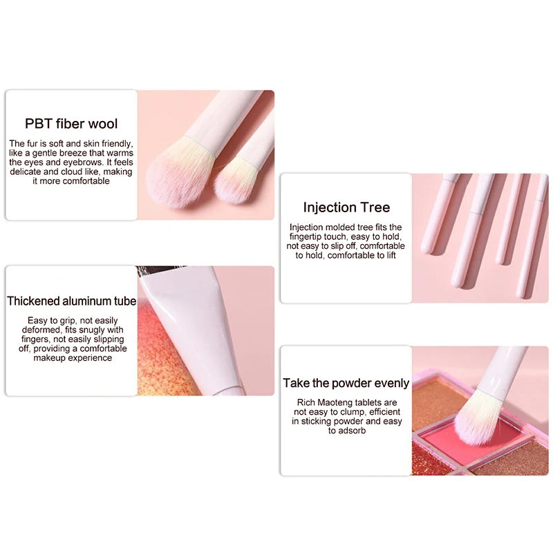 1/8 PCS Makeup Brushes Set Eye Shadow Foundation Women Cosmetic Brush Eyeshadow Blush Beauty Soft Hair Make Up Tools With Bag