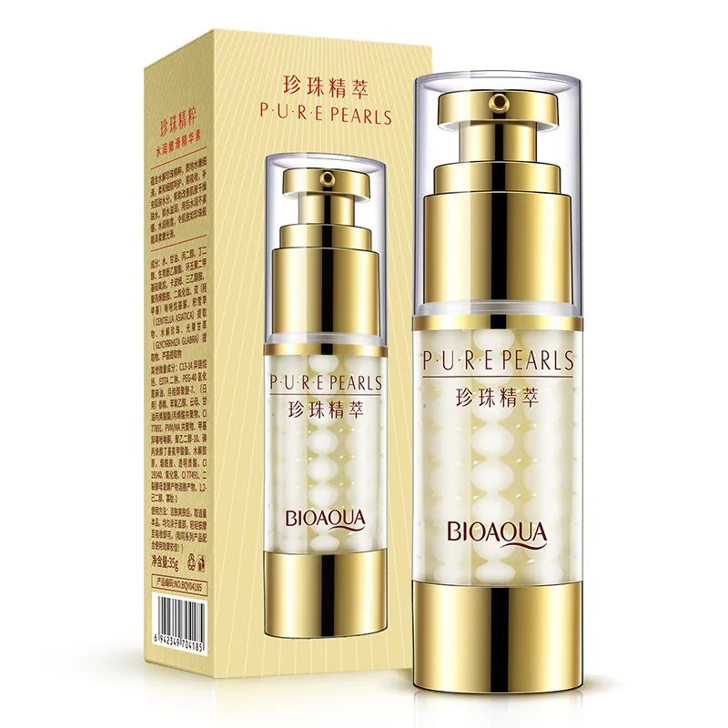 BIOAQUA Pearl Essence Moist Tender Smooth Essence Nourishes Moisturize Hydrate Essence Repair Face Cream Facial Skincare Product