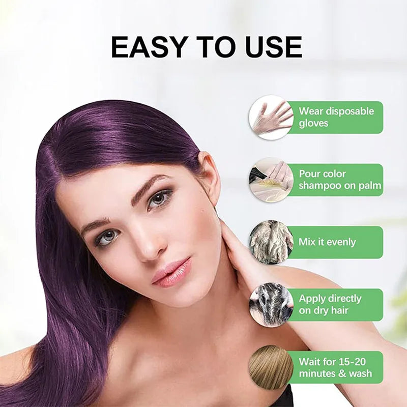 200ml Hair Dye Shampoo Oil Control Nourishing Hair Care Products Make Your Hair Shining And Charming