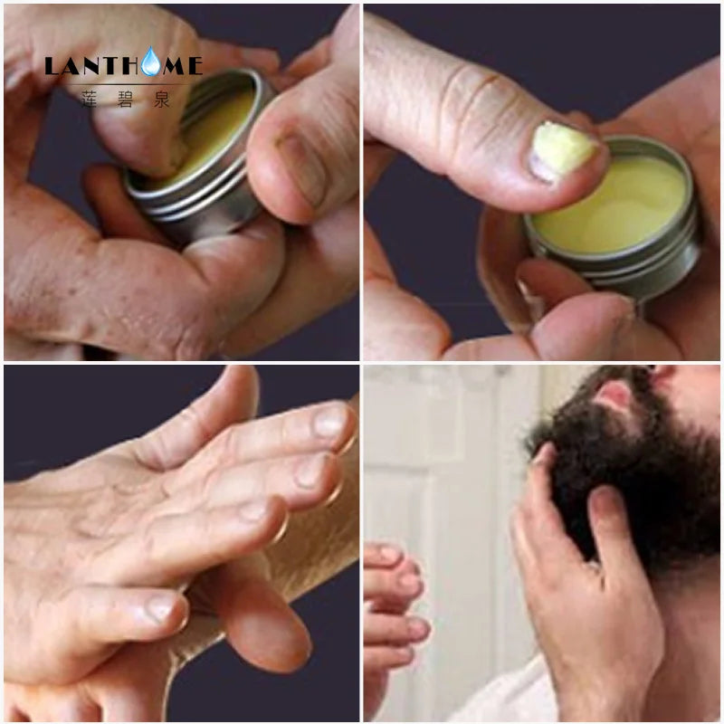 30g Beard Balm Conditioner Oil Improves Beard Softness Manageability Hair Growth Treatment Men Beard Wax Beauty Care