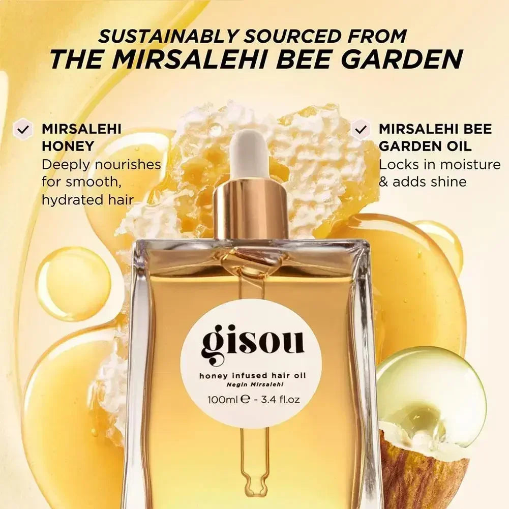 Fashion Gisou Honey Infused Hair Care Oil Improve Dry Restless Hair Care Soft Long Lasting Fragrance Retention Hair Conditioner