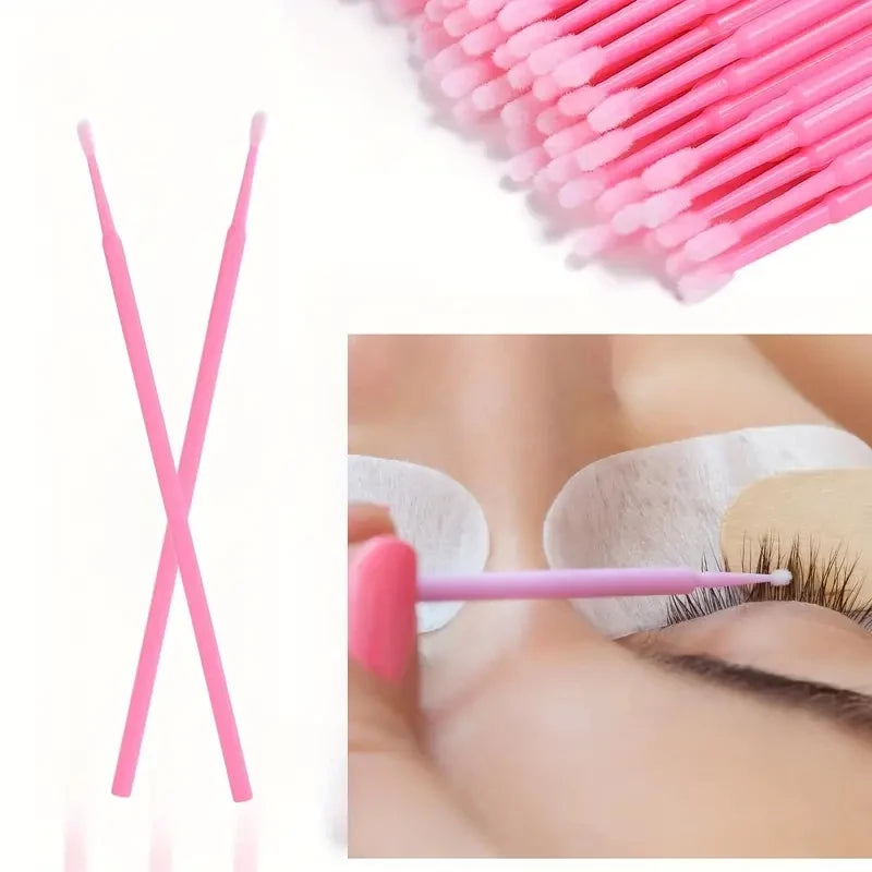 80pcs Professional Makeup Brush Set Box Eyebrow Eyelash Lip Brushes Hairpin Micro Brush for Eyelash Extension Makeup Tools