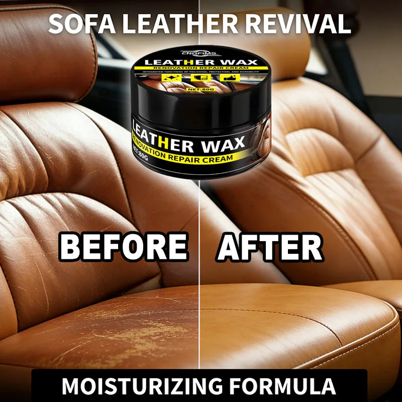 Leather Care Polish Cream: Repairs Car Seats & Daily Leather Goods with Shine