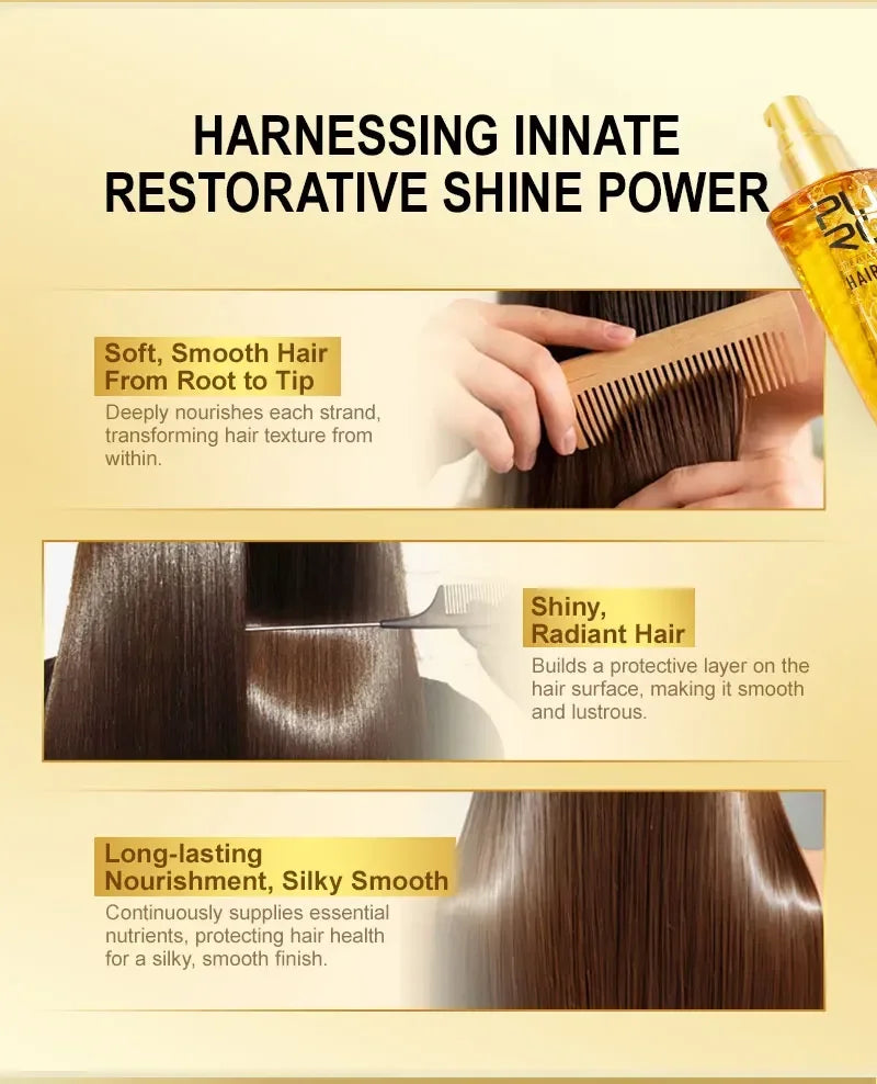 Moroccan Hair Care Essential Oil Nourishes Hair Nut Oil Smooths Brightens Softens Hair essence Repairs Scalding Damage Hairy Dry