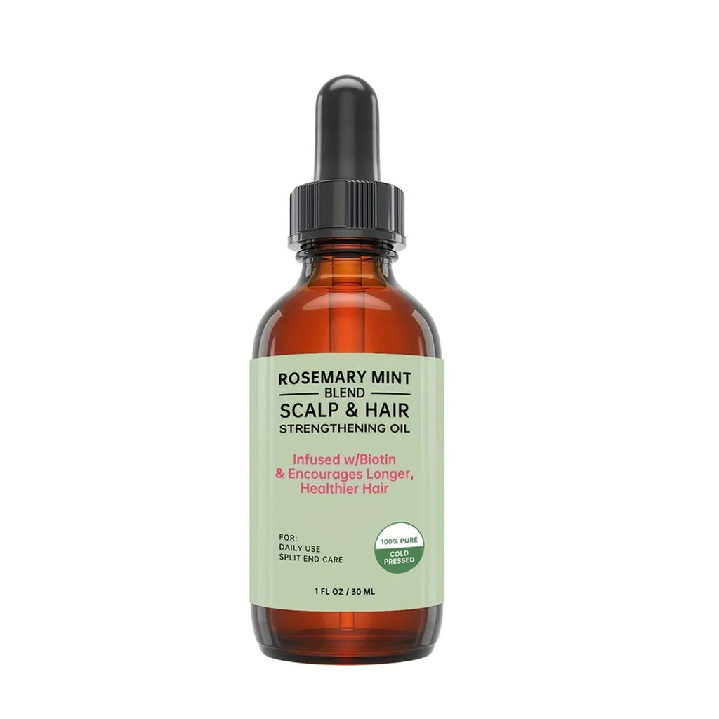 Rosemary Mint Hair Growth Oil Preventing Hair Dryness Split Moisturizing Gentle Nourishing Soft Glossy Organics Hair Care Oil