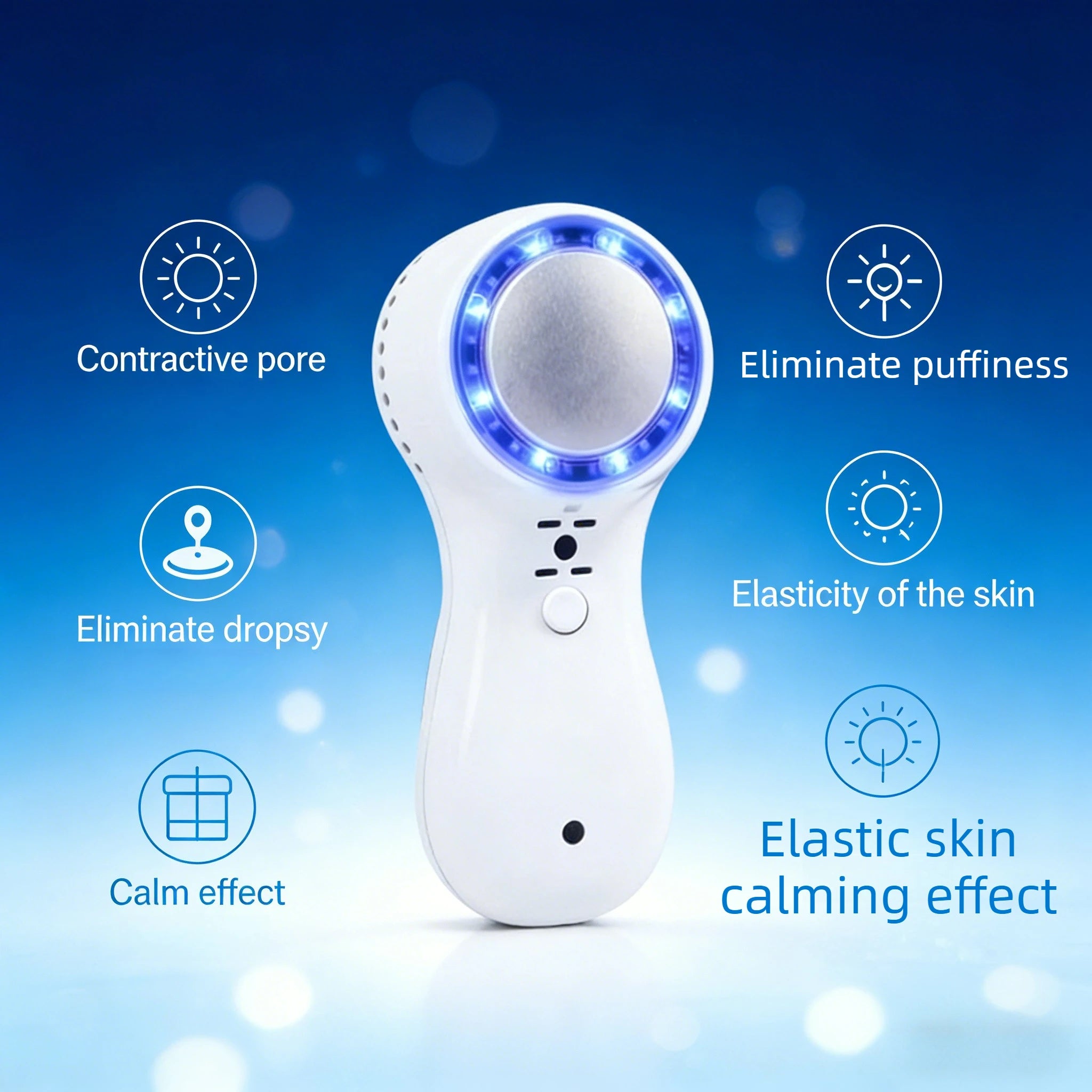 Beauty Device for Home Cryotherapy Skin Cooling Tool Blue Light Cold Compress Ice Cooler Shrink Pore Reduce Swelling Facial Care