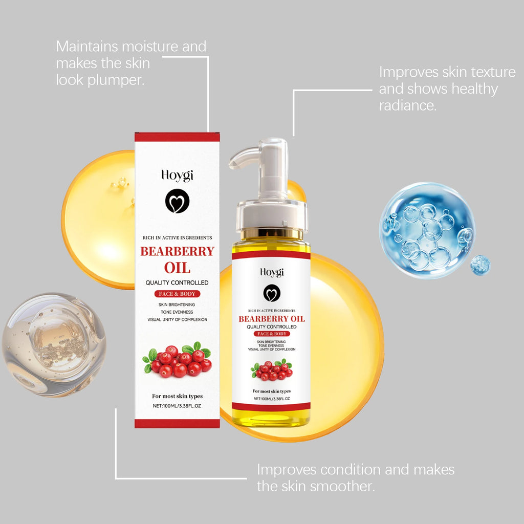 Bearberry Body Oil Arbutin Skin Brightening Firming Moisturizing Reduce Dryness Enhance Elasticity Strengthen Skin Natural Glow