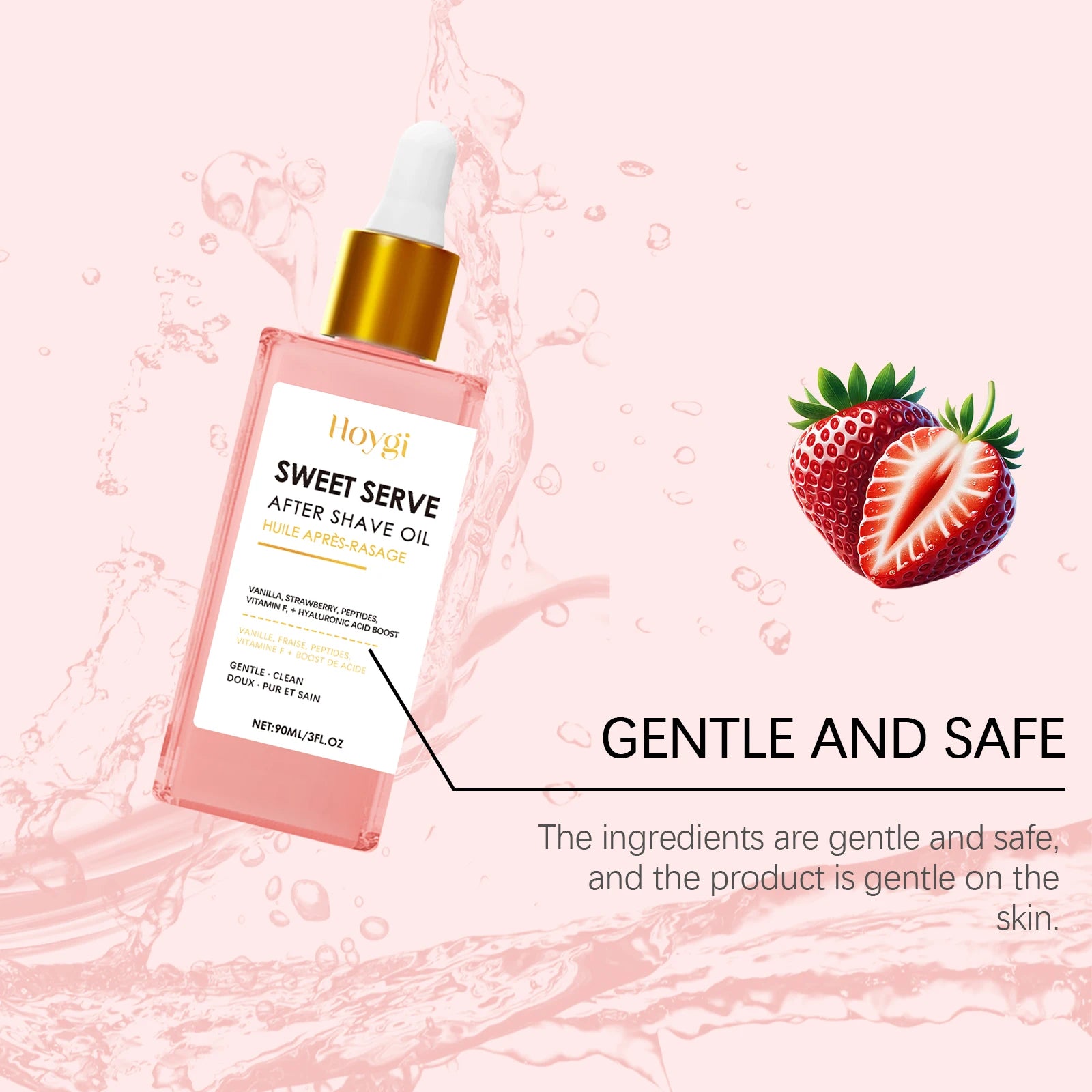 Hair Removal Shaving Care Esential Oil Deeply Hydrating and Nourishing Skin Strawberry Serve After Shave Oil for Women 90ml