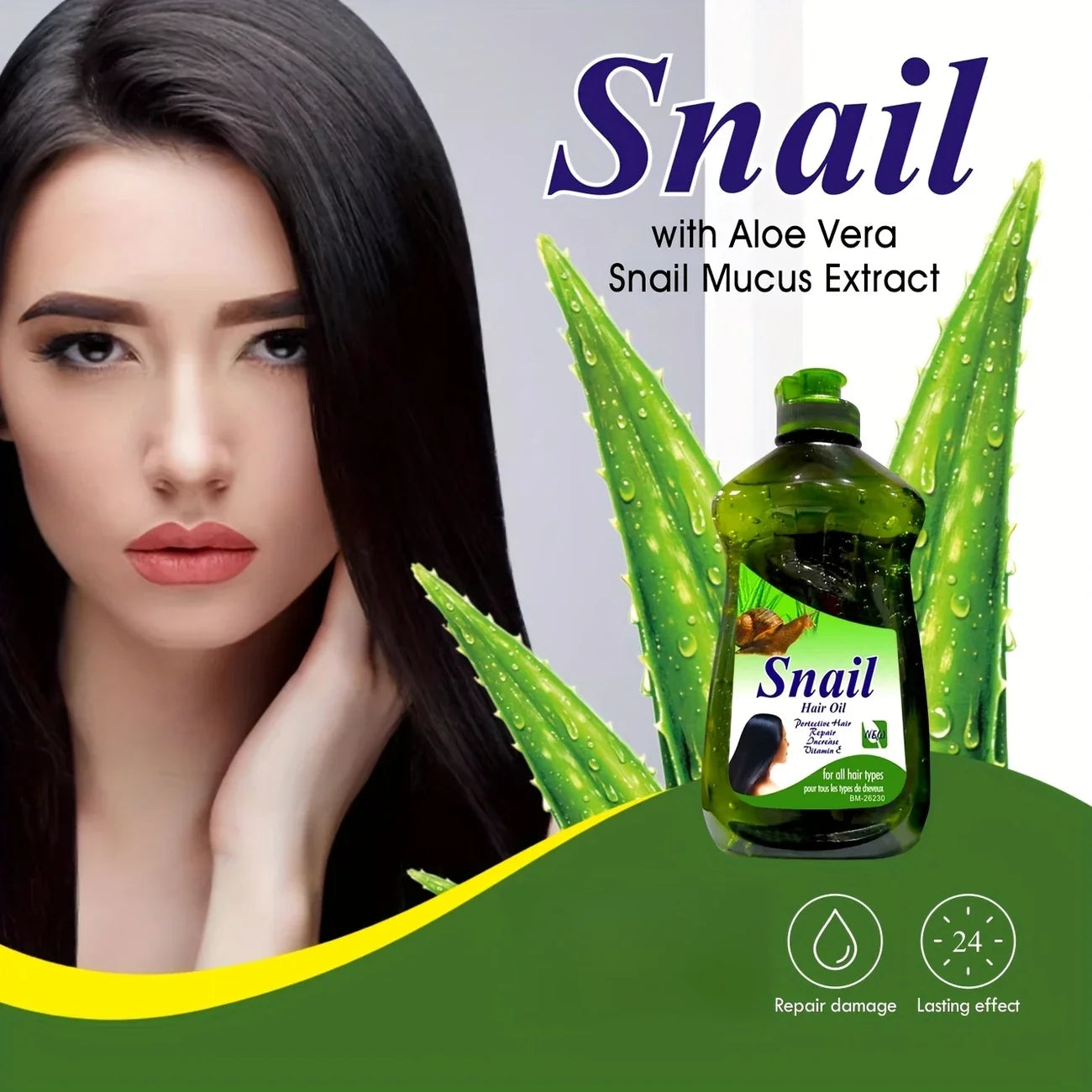 Olive snail nourishing, repairing and smoothing hair care essential oil hair oil is suitable for dry and frizzy hair