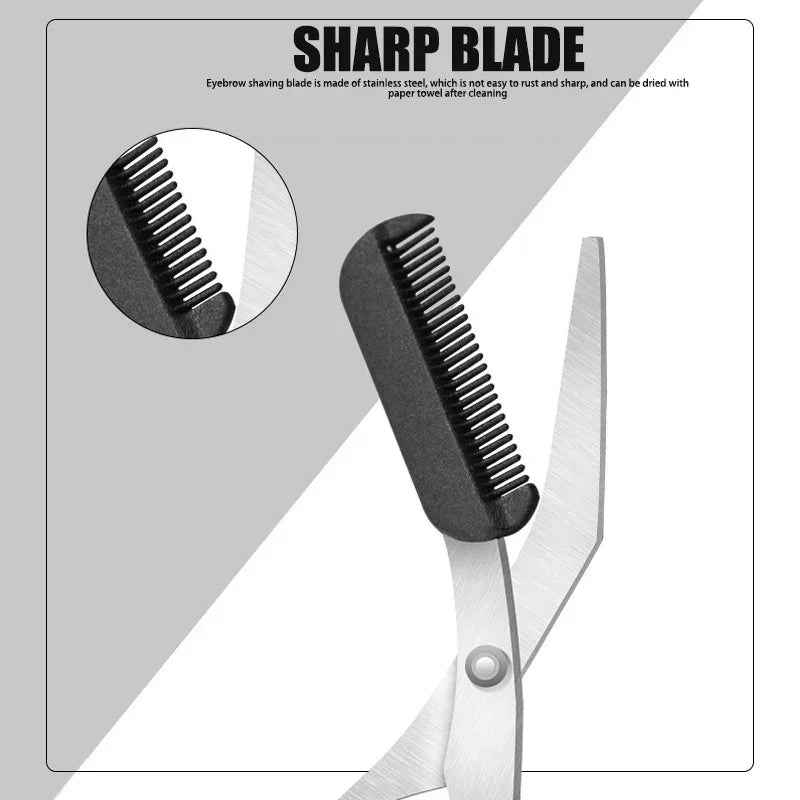 Eyebrow Trimmer Scissor Beauty Products for Women Eyebrow Scissors  with Comb Stainless Steel Makeup Tools Beauty Scissors