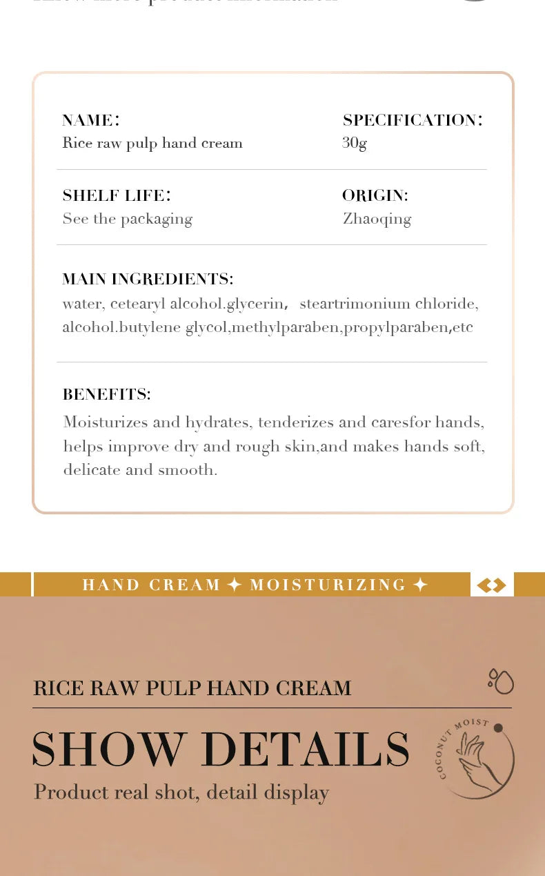 White Rice Hand Cream