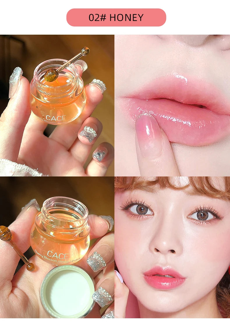CACE Lovely Honey Cherry Lip Oil Nourishing Lip Balm Long Lasting Moisturizing Clear Lip Oil  Lip Gloss Lip Care Beauty Makeup