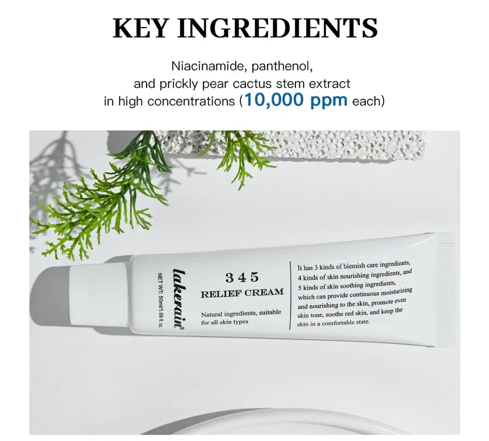 345 Relief Cream Address Blemishes Nourish Anti-sugar Anti-oxidation Soothing Care Face Lifting Beauty Moisturizer Korean Cream