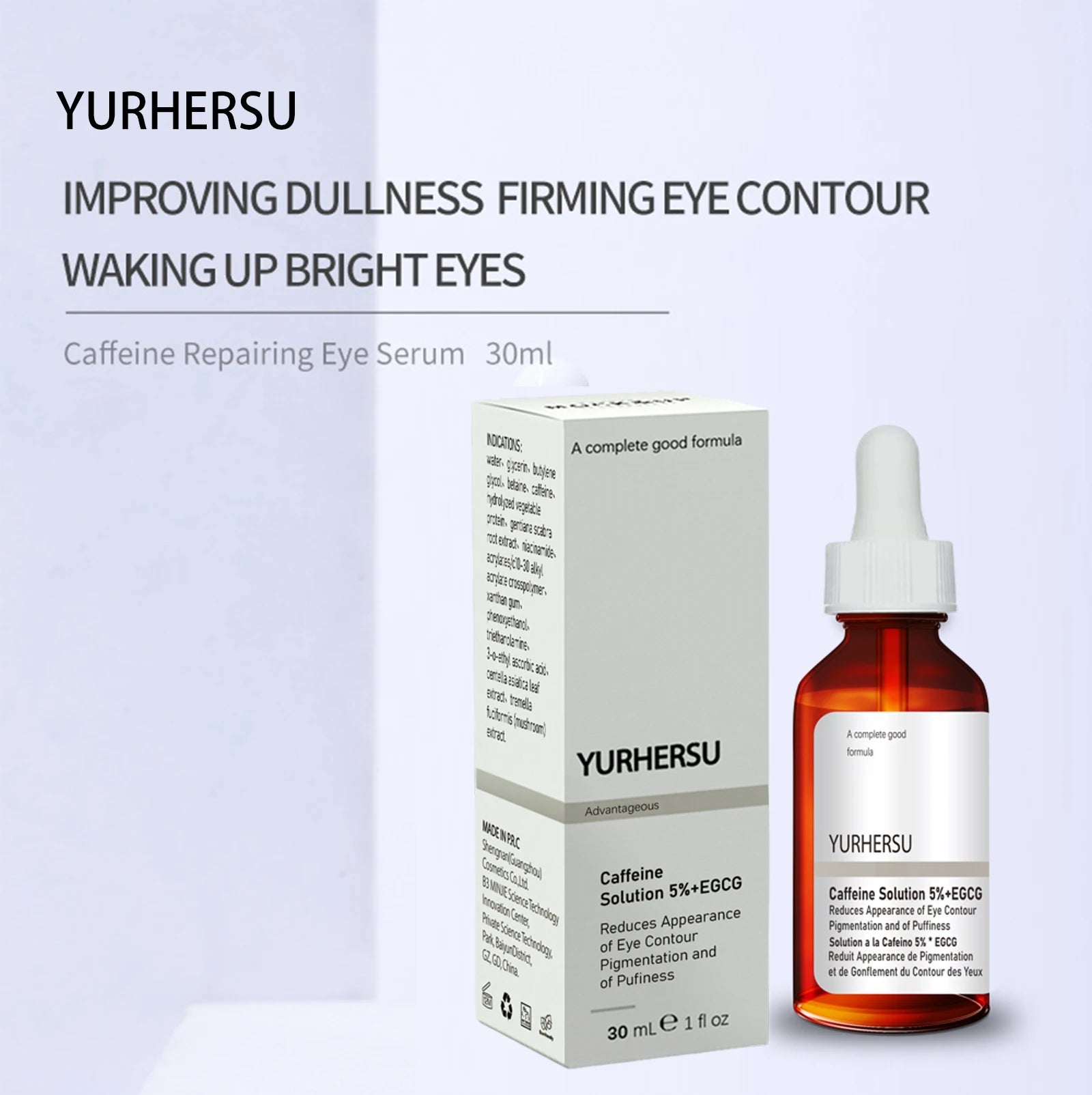 Caffeine Eye Serum Gently soothes the delicate skin around the eyes a moisturizing refreshing serum suitable for daily skincare
