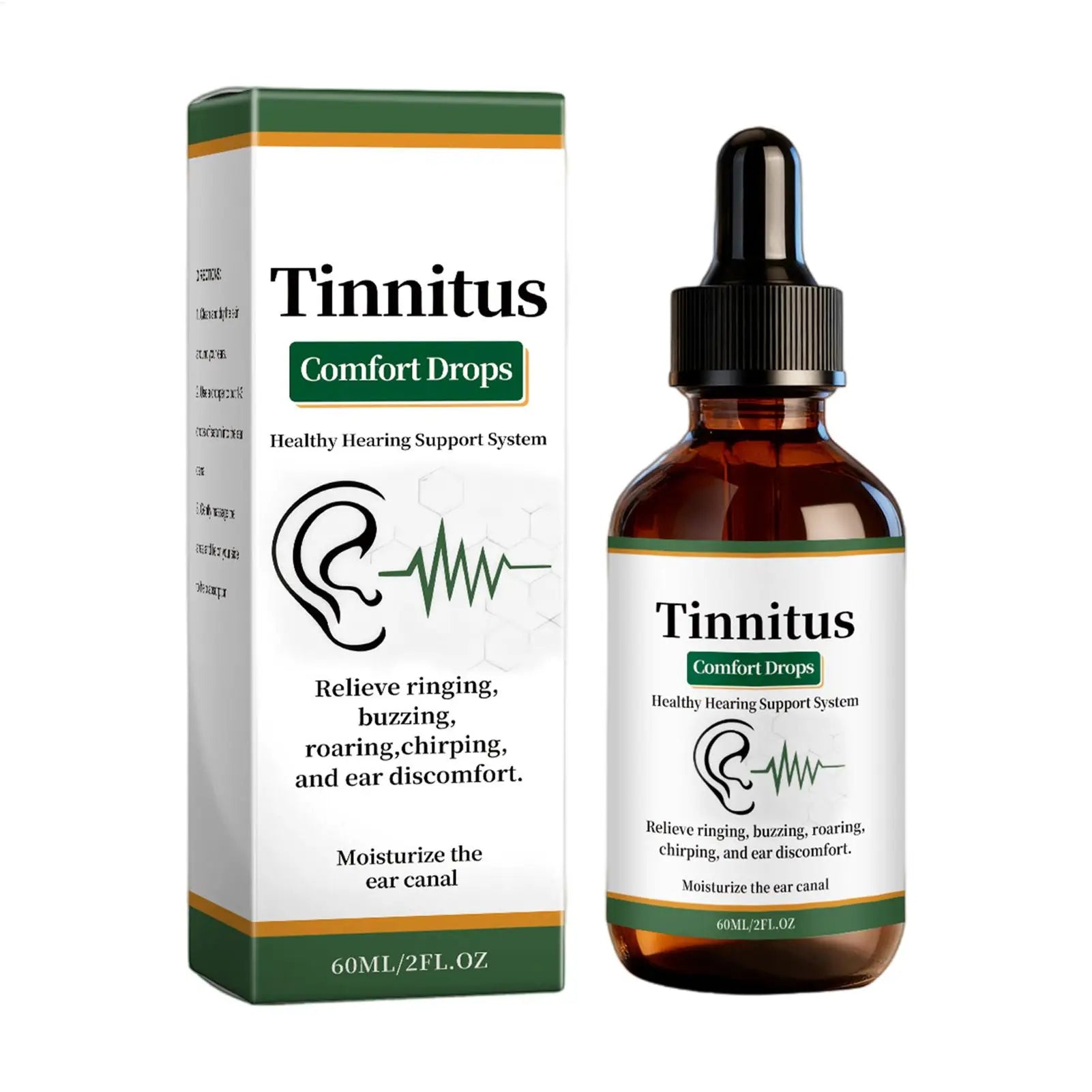 Ear Care Drops 60ml Moisturizing Soothing Solution Health Supplements for Women Men Adults Outdoor Activities Before Sleeping
