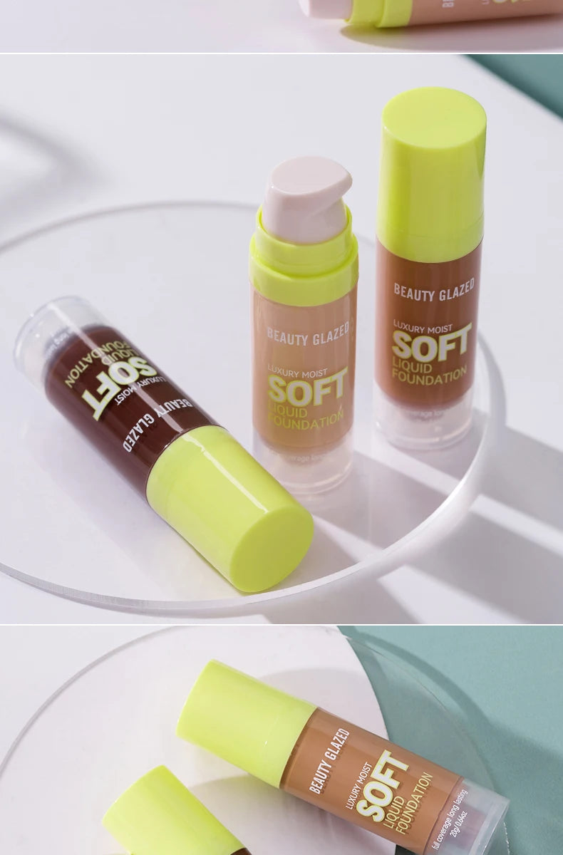 Beauty Glazed Full Coverage Matte Liquid Foundation Waterproof BB Cream Lasting Oil Control Long-lasting Natural Face Makeup