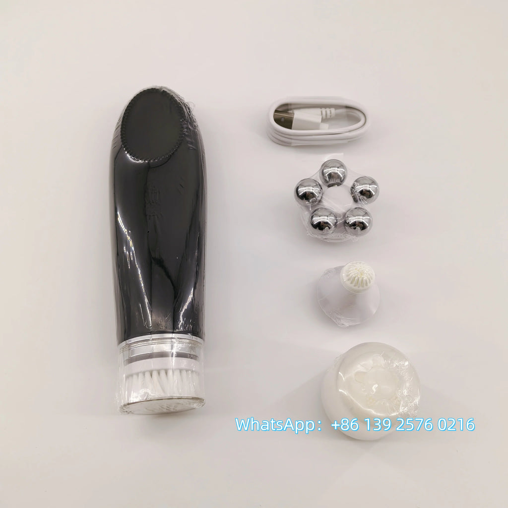 Beauty 4 in 1 Facial Skin Lifting Device Face Brush Cleanser Electric Silicone Facial Cleaning Brush for Deep Cleaning