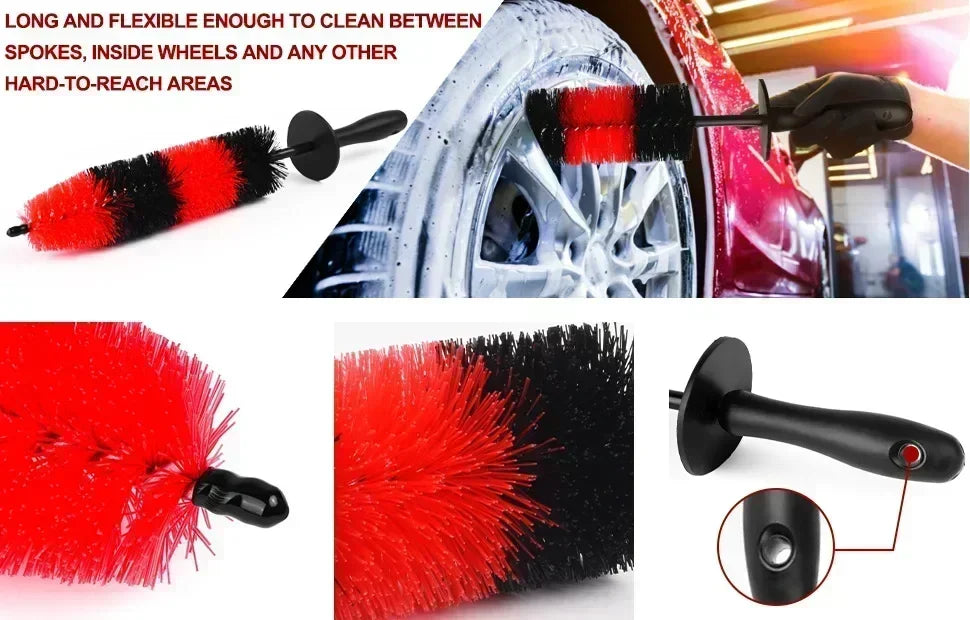 Large Car Wash Brush Automobile Beauty Supplies Tire Cleaning Car Wash Tool Hub Cap Brush Speed Beauty Special Car Care Amagi