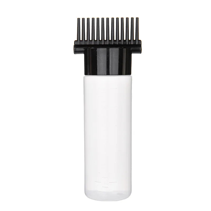 1pcs 6Oz Root Comb Applicator Bottle Oil Comb Hair Dyeing Accessories Refillable Hair Care Oil Container Portable Bottle Tools