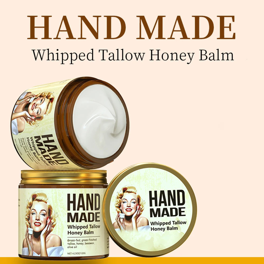 ENVISHA Handmade Skin Care Honey Whipped Tallow Face Cream Anti-aging Wrinkle Whitening Moisturizing Nourishing Beauty Health