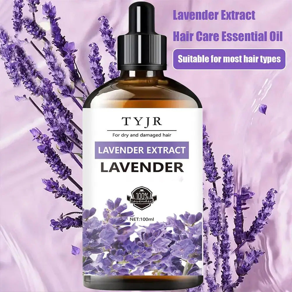 Lavender Hair Oil Hair Serum For Dry Damaged Hair, Nourishing Scalp Oil With Lavender Extract, Smooth & Shiny Hair Care Oil