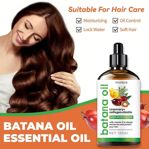 100ml Batana Hair Care Oil, plant-based formula, collagen repairs damaged hair, smooth and nourishing hair care oil