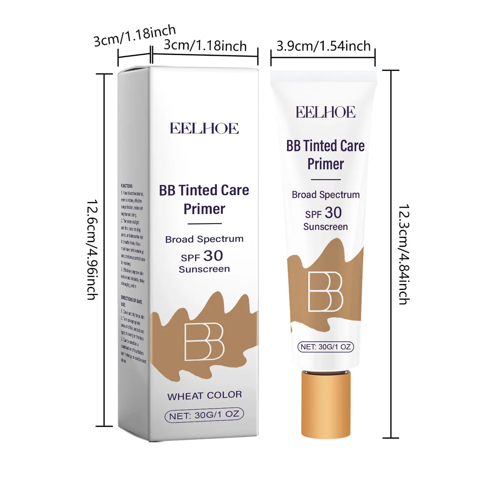 BB Tinted Care Primer Effectively Preventing UV Damage Improve Skin Texture Elasticity Long-Lasting Coverage Moisturizing Cream