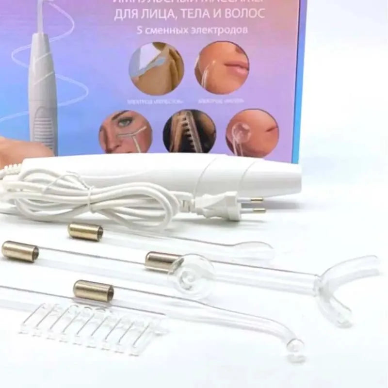 5 Heads Handed High Frequency Beauty Products Facial Therapy Wand Machine Set Portable Home Use Skin Beauty Equipment