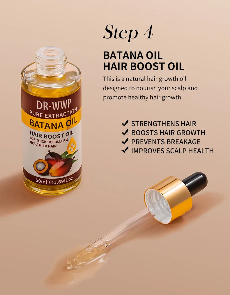500ml Batana Oil Shampoo and Conditioner Set for Hydrating Care, Softening Hair, and Improving Dryness and Frizz