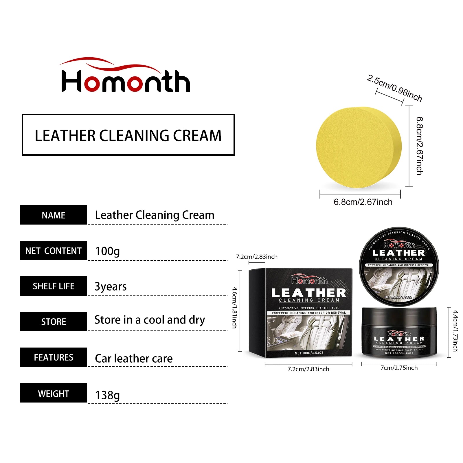 Leather Conditioner Long Lasting Car Seats Polishing Nourishment Care Leather Care Cream for Leather Pant Bag Shoes Furniture