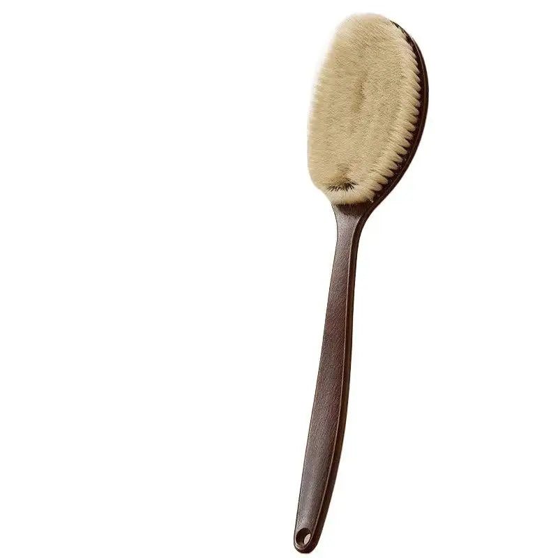 Bath Shower Brush Bathing Brush Dry Skin Body Soft Natural Bristle Massager Care Tool Soft Natural Bristle PE Handle."
