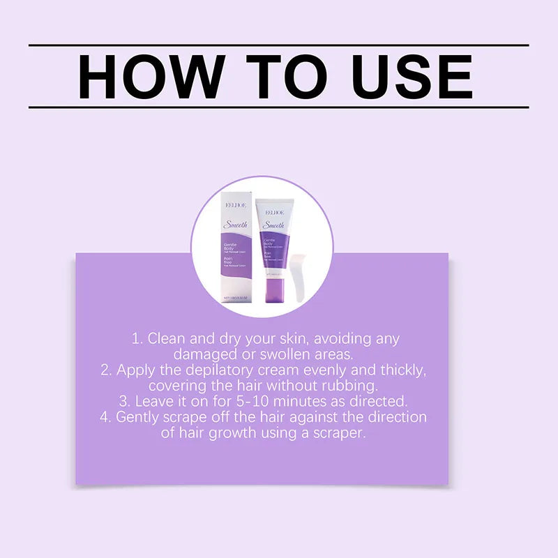 Gentle Hair Removal Cream Nourishing Delicate Moisturizing For The Skin Portable Hair Removal Cream For Daily Body Cleansing