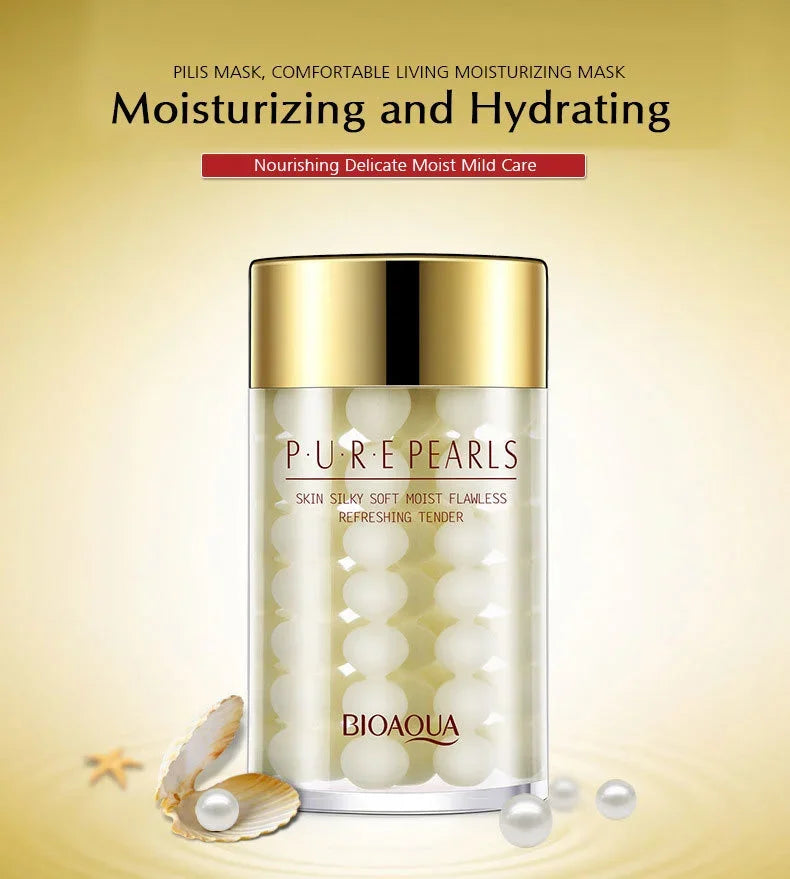 1pc BIOAQUA Pure Pearl Face Cream Moisturizing Skin Firming Hydrating Facial Cream Beauty Health Skin Care