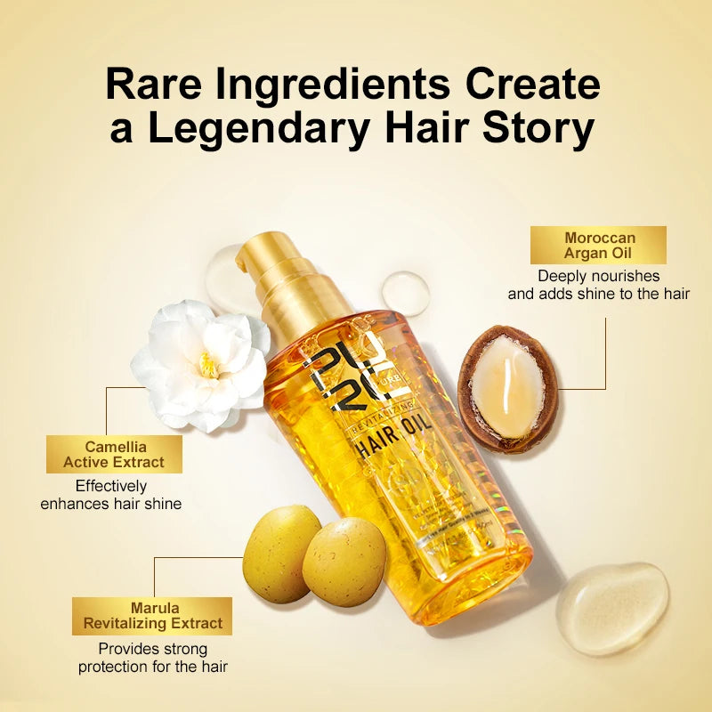 PURC Morocco Argan Oil Hair Mask Smoothing Nourishing Hair Oil Sets Repair Damaged Frizz Hair Treatment Hair Care