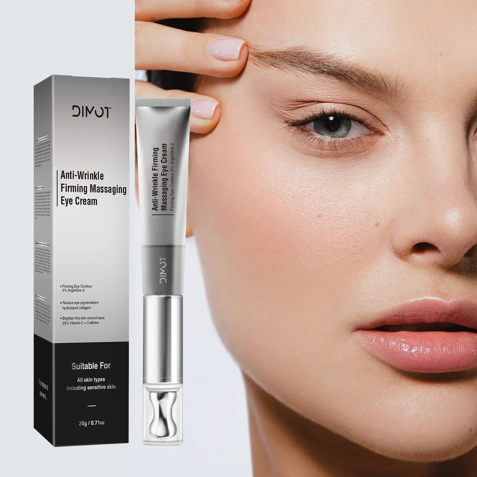 Electric Massage Eye Cream  Beauty Hyaluronic Acid Firming Fades Fine Lines Eye Care Gel Moisturizing Beauty Eye Skin Care