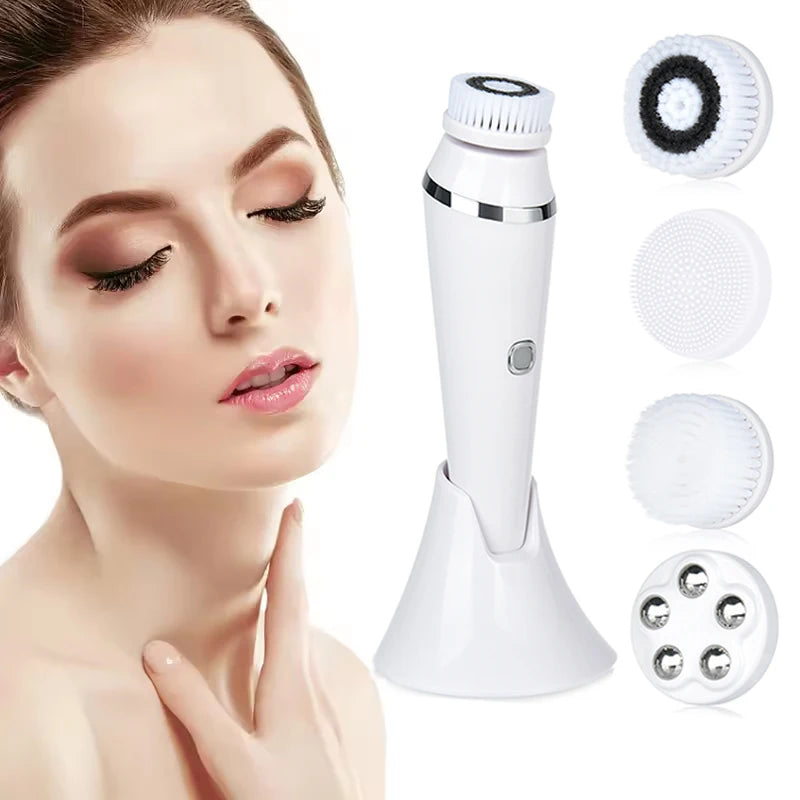 Trending Beauty Products 2022 Handheld Portable Vibration Facial Soft Brush Face Washer Facial Cleansing Brush