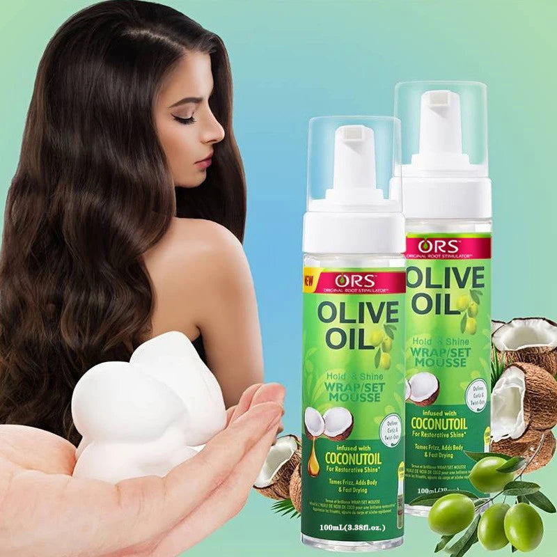 Curly Hair Mousse For Wigs Strong Hold Olive Oil Hair Styling Mousse Anti-Frizz Hair Foam Mousse For Styling Hair Women Men