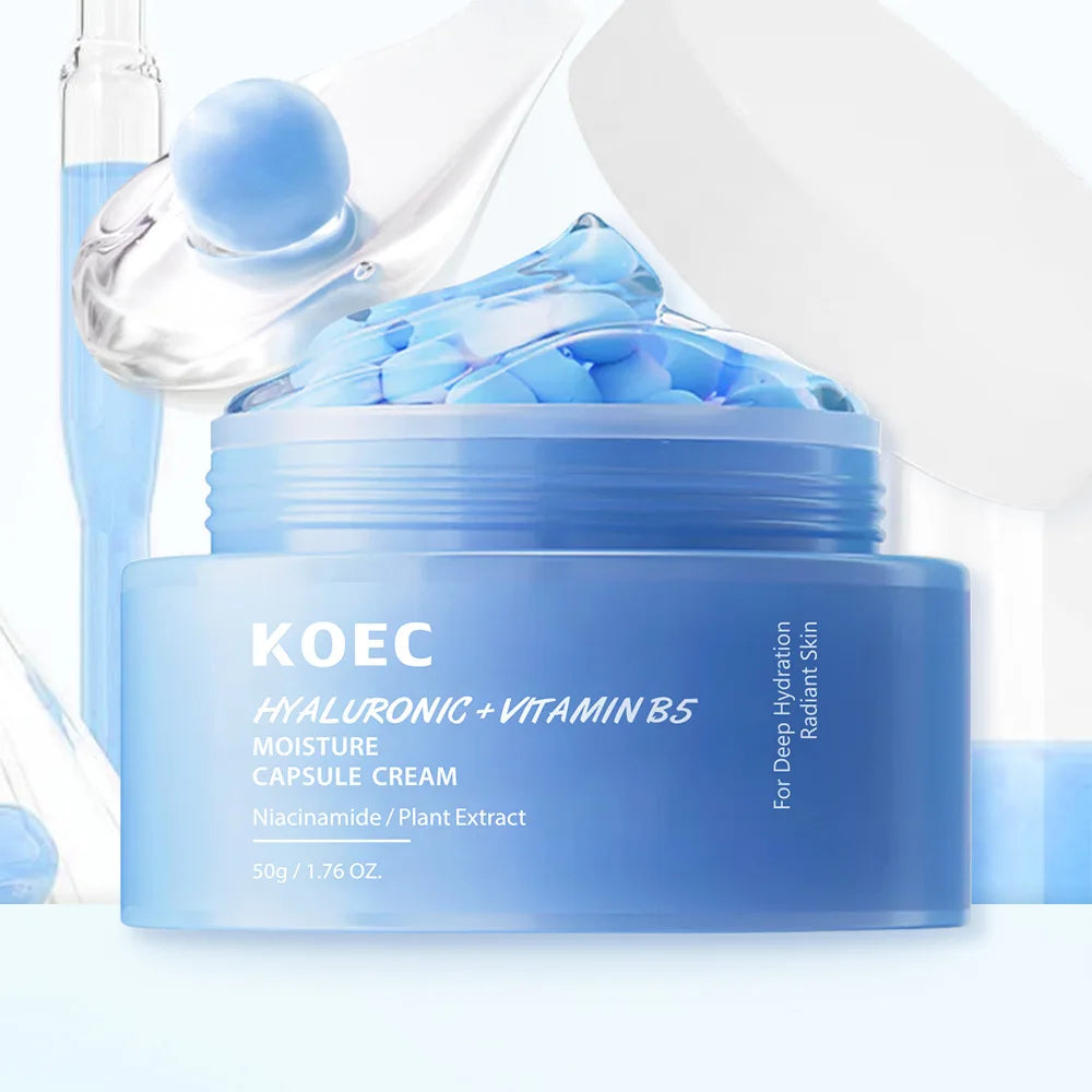 Hyaluronic Acid And Vitamin B5 Capsule Cream Long-Lasting Hydration,Barrier Care & Calming Daily Facial Moisturizer And Serum