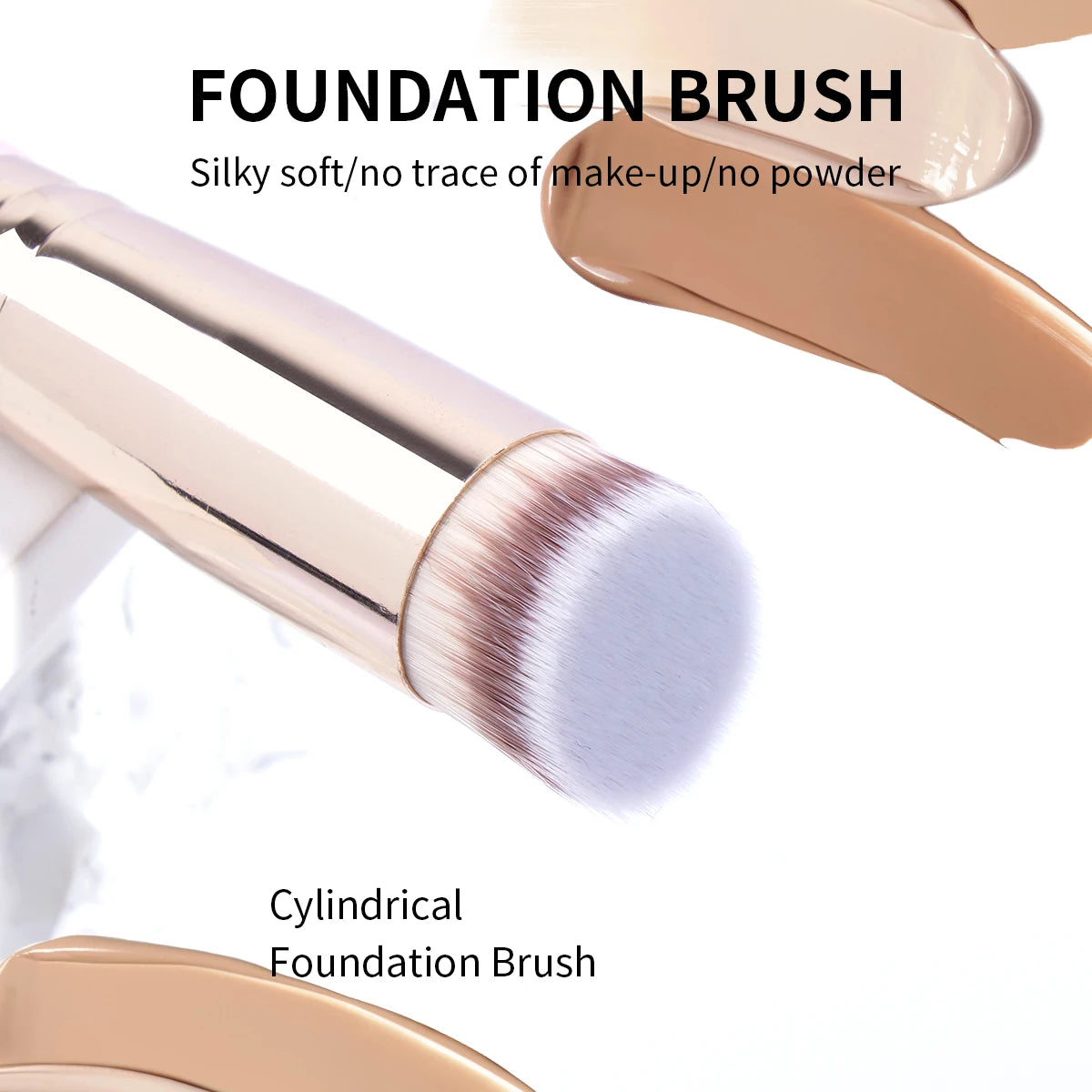 New Double-ended Makeup Brush Foundation&Contour Powder Blush Multi-functional BrushNo Powder Absorption High-value Beauty Tools