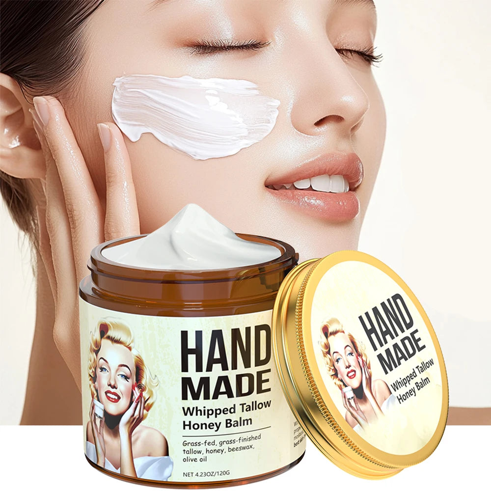 ENVISHA Handmade Skin Care Honey Whipped Tallow Face Cream Anti-aging Wrinkle Whitening Moisturizing Nourishing Beauty Health