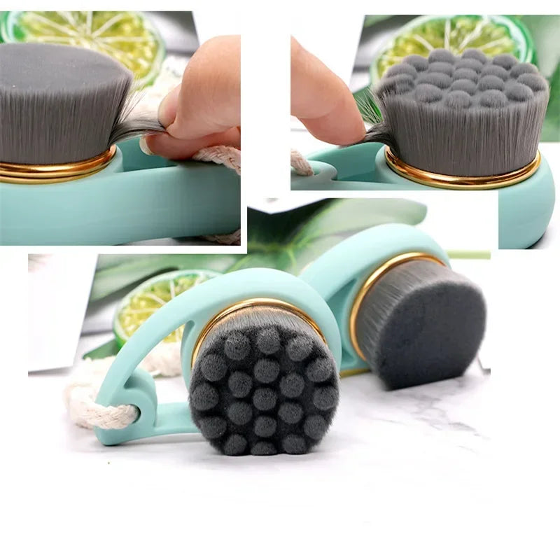 Beauty Brush Comma Shape Soft Bristles Deep Pore Cleaning Portable Mini Face washer Facial Cleaning Brush for facial cleanser