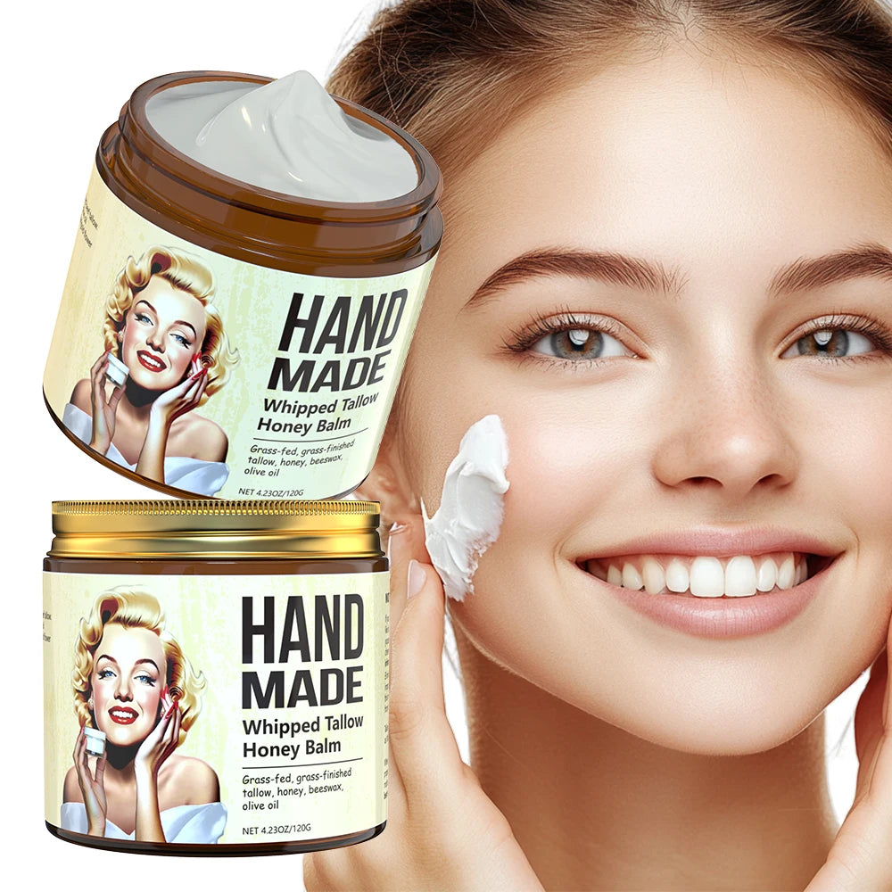 ENVISHA Handmade Skin Care Honey Whipped Tallow Face Cream Anti-aging Wrinkle Whitening Moisturizing Nourishing Beauty Health