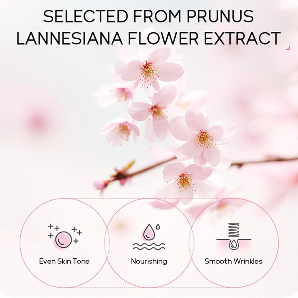 24pcs Sakura Skin Care Set Eye & Lip Masks Serum Nud Masks Cleanser Toner Essence Cream Moisturizing Smoothing Nourishing Beauty