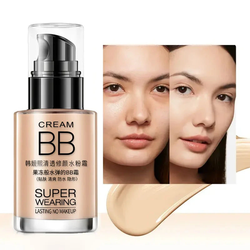 BB foundation cream - moisturizing and isolating, waterproof and sweat proof, lasting concealer, creating a natural look
