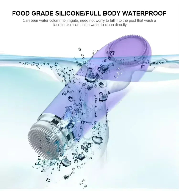 New Arrival Skin Cares Device Waterproofs Soft Silicones Facials Cleanings Brush Washings Massagers Electrics Face Cleanings