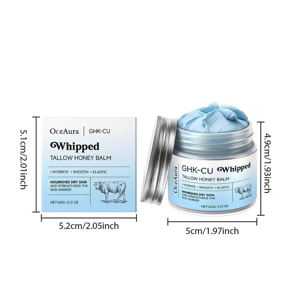 Beef Tallow Honey Skin Balm, Daily Nourishing Moisturizing Body Care Balm, Smooth Hydrating Non-Greasy Skin Repair Cream