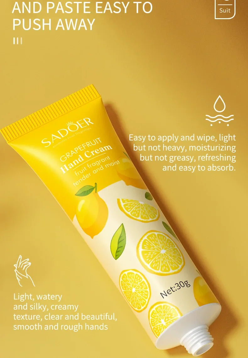 5Pcs/set Fruit Plant Fragrance Hand Cream Sets Moisturizing Repair Anti Dry Hand Lotion Sets Hands Skin Care Products