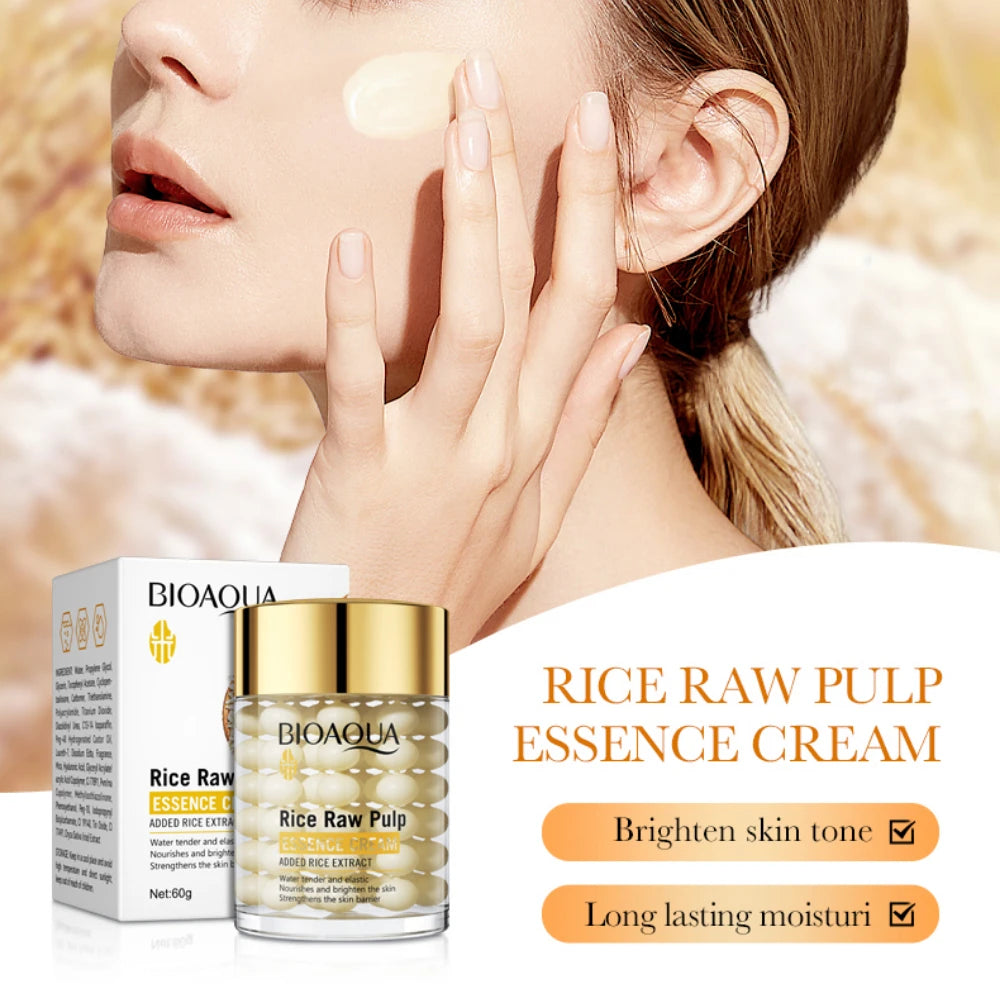 BIOAOUA Rice deep Moisturizing Essence Cream brightning hydrating face cream firming Rejuvenating Cream skin care for women